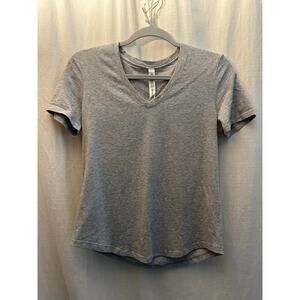 Lululemon Love Tee V-Neck Short Sleeve Women's T-Shirt Pima Cotton Gray Size 4